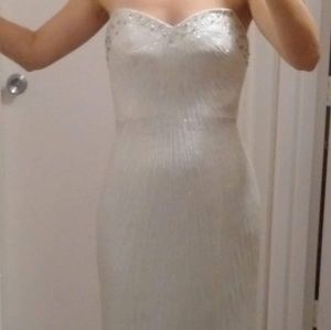 White beaded gown